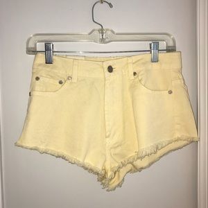 Insight high waisted yellow jean shorts